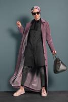 Tesettür giyim PEMBE ALVİNA FİTİLLİ KADİFE PARDESÜ 10143