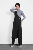 Tesettür giyim SİYAH ALVİNA KEMERLİ PANTOLON TAKIM 40131