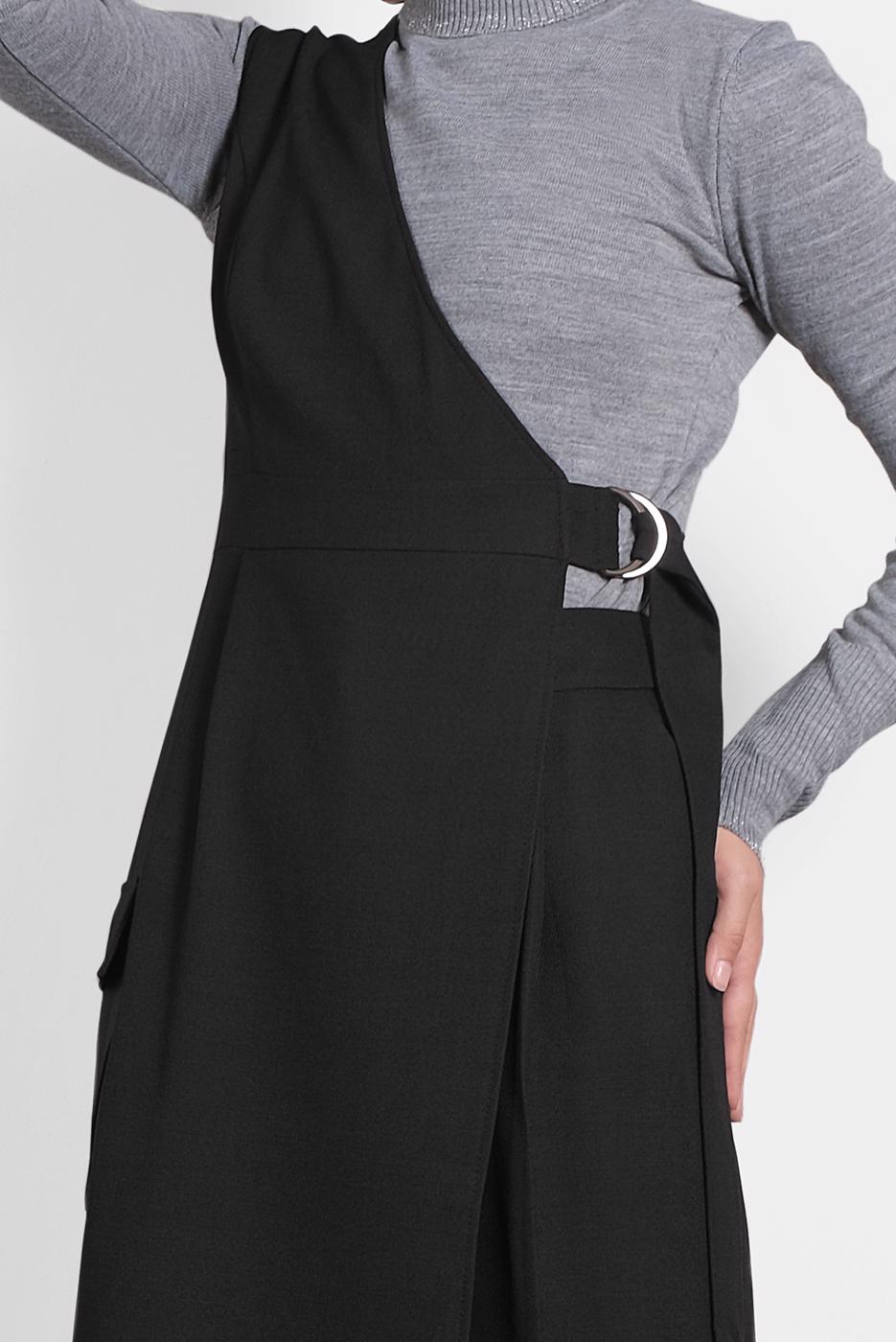 Tesettür giyim SİYAH ALVİNA KEMERLİ PANTOLON TAKIM 40131