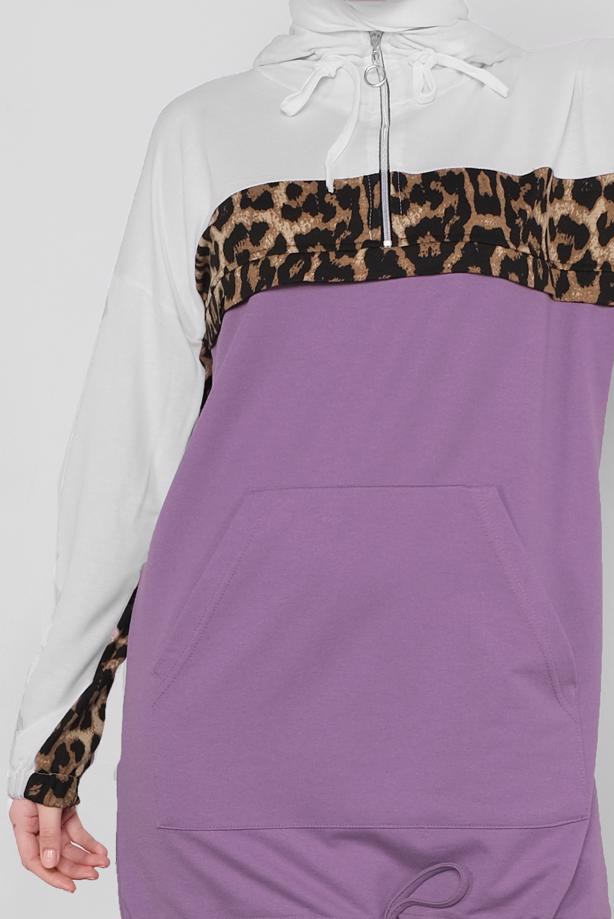 Vêtements hijab  ANIMAL PRINTED TRACKSUIT 1255  - TRENDTESETTÜR