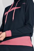 Tesettür giyim LACİVERT KAPÜŞONLU İKİ RENK İKİLİ EŞOFMAN TAKIM  2708