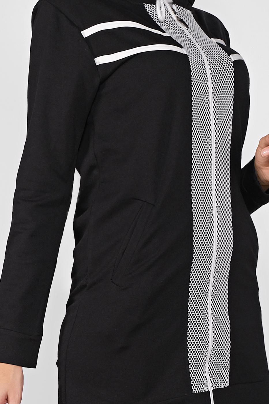 Tesettür giyim SİYAH FİLELİ İKİLİ EŞOFMAN TAKIM 3155 