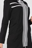 Tesettür giyim SİYAH FİLELİ İKİLİ EŞOFMAN TAKIM 3155 