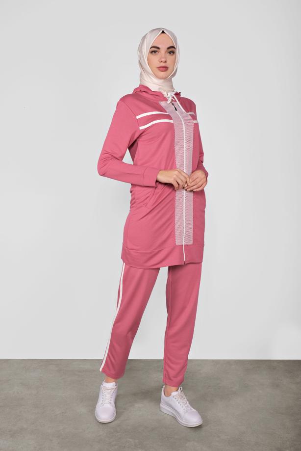Vêtements hijab  FISHNET DETAILED TRACKSUIT 3155  - TRENDTESETTÜR