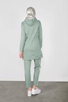 Tesettür giyim YEŞİL FİLELİ İKİLİ EŞOFMAN TAKIM 3155 