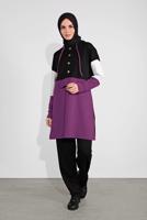 Tesettür giyim SİYAH DÜĞMELİ EŞOFMAN TAKIMI 3236