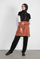 Tesettür giyim SİYAH DÜĞMELİ EŞOFMAN TAKIMI 3236