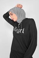 Tesettür giyim SİYAH BASKILI İKİLİ PANTOLON TAKIM 4436