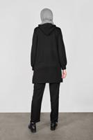 Tesettür giyim SİYAH BASKILI İKİLİ PANTOLON TAKIM 4436