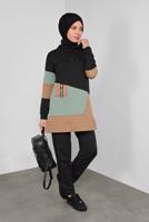 Tesettür giyim SİYAH RENKLİ 2Lİ PANTOLONLU EŞOFMAN TAKIMI 5255