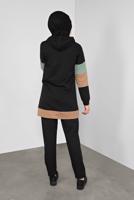 Tesettür giyim SİYAH RENKLİ 2Lİ PANTOLONLU EŞOFMAN TAKIMI 5255