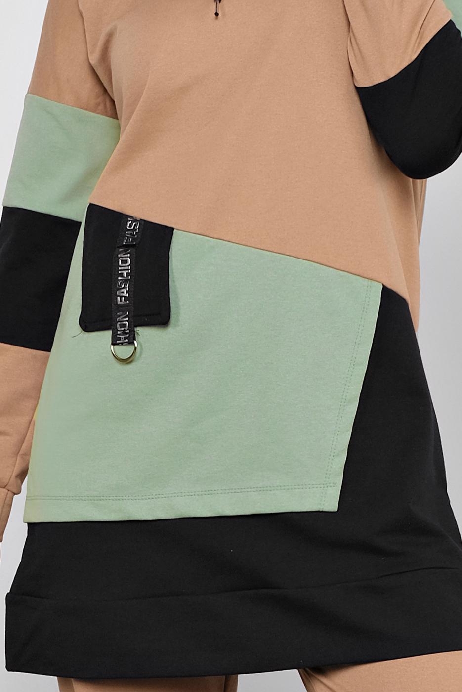 Tesettür giyim KAHVE RENKLİ 2Lİ PANTOLONLU EŞOFMAN TAKIMI 5255