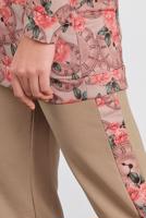 Tesettür giyim BEJ ÇİÇEK DESENLİ PANTOLONLU TAKIM  6234 