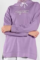 Tesettür giyim MOR İKİ PARÇA GÖRÜNÜMLÜ EŞOFMAN TUNİK 6736 