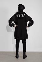 Tesettür giyim SİYAH KAPÜŞONLU TRİKO TUNİK 11441 