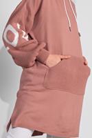 Tesettür giyim PUDRA KAPÜŞONLU TRİKO TUNİK 11441 