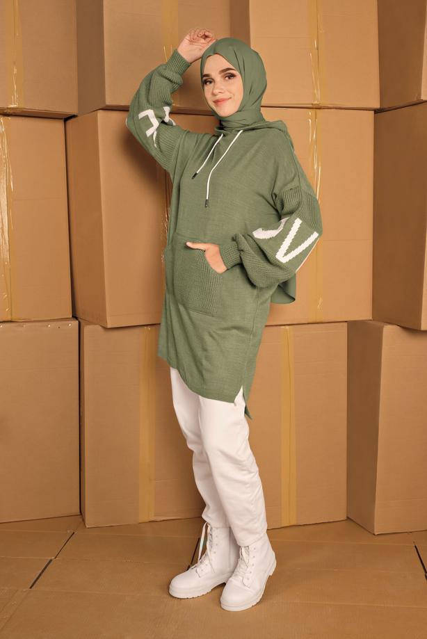 Vêtements hijab  HOODED KNIT TUNIC 11441 - TRENDTESETTÜR
