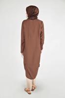 Tesettür giyim KAHVE DÖKÜMLÜ TUNİK 20225