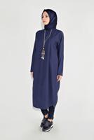 Tesettür giyim LACİVERT DÖKÜMLÜ TUNİK 20225