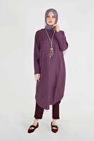 Tesettür giyim MÜRDÜM DÖKÜMLÜ TUNİK 20225