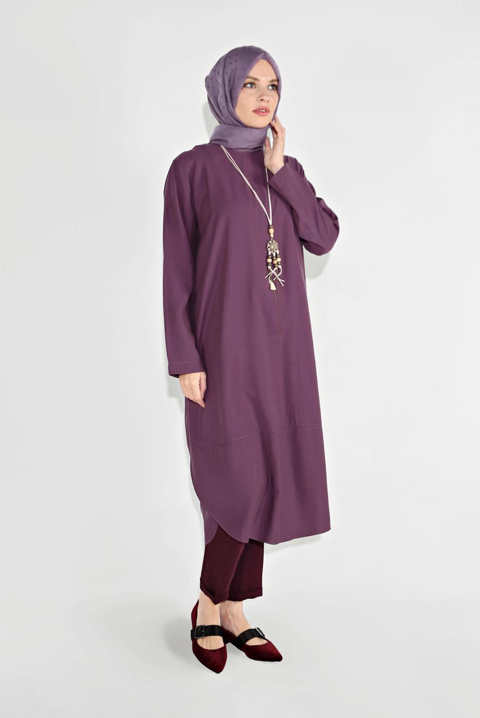 Tesettür giyim MÜRDÜM DÖKÜMLÜ TUNİK 20225