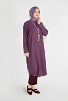 Tesettür giyim MÜRDÜM DÖKÜMLÜ TUNİK 20225