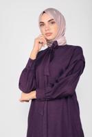 Tesettür giyim MOR ALVİNA FİYONK YAKA TUNİK 40114	