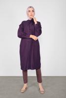 Tesettür giyim MOR ALVİNA FİYONK YAKA TUNİK 40114	
