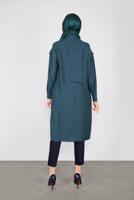 Tesettür giyim MAVİ ALVİNA FİYONK YAKA TUNİK 40114	