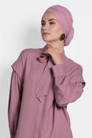 Tesettür giyim PEMBE ALVİNA FİYONK YAKA TUNİK 40114	