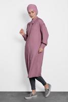 Tesettür giyim PEMBE ALVİNA FİYONK YAKA TUNİK 40114	