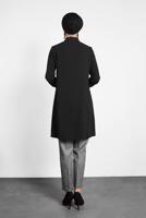 Tesettür giyim SİYAH ALVİNA GİZLİ DÜĞMELİ TUNİK 40138