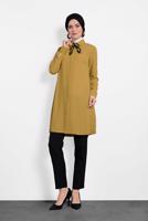 Tesettür giyim TURUNCU ALVİNA GİZLİ DÜĞMELİ TUNİK 40138