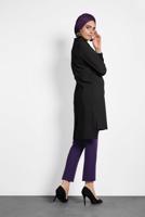 Tesettür giyim SİYAH ALVİNA GÖMLEK YAKA DÜĞMELİ TUNİK 40183