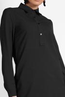 Tesettür giyim SİYAH ALVİNA GÖMLEK YAKA DÜĞMELİ TUNİK 40183