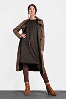 Tesettür giyim KAHVE ALVİNA YAKASI BAĞCIKLI TUNİK 40263 