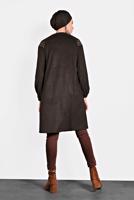 Tesettür giyim KAHVE ALVİNA YAKASI BAĞCIKLI TUNİK 40263 