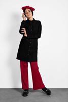 Tesettür giyim SİYAH ALVİNA DÜĞMELİ KADİFE TUNİK 40283