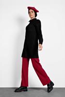 Tesettür giyim SİYAH ALVİNA DÜĞMELİ KADİFE TUNİK 40283