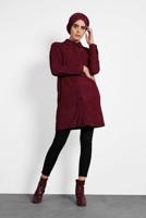 Tesettür giyim BORDO ALVİNA DÜĞMELİ KADİFE TUNİK 40283