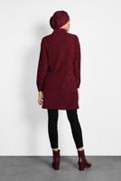 Tesettür giyim BORDO ALVİNA DÜĞMELİ KADİFE TUNİK 40283