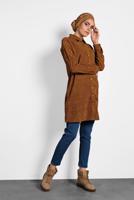 Tesettür giyim TABA ALVİNA DÜĞMELİ KADİFE TUNİK 40283