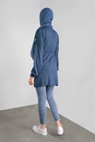 Tesettür giyim LACİVERT BASKILI BAĞCIKLI TRİKO TUNİK 61441 