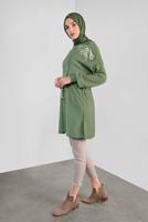 Vêtements hijab VERT TUNIQUE EN TRICOT À IMPRIMÉE  61441