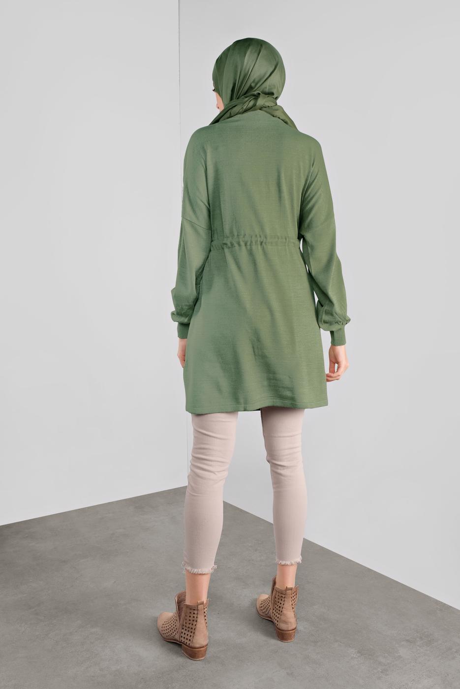 Vêtements hijab VERT TUNIQUE EN TRICOT À IMPRIMÉE  61441