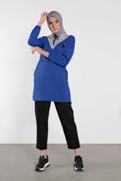 Vêtements hijab BLEU MARINE TUNIQUE SPORT À CAPUCHE 0302 