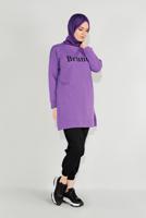 Hijab clothing PURPLE PRINTED TUNIC 1001