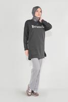 Vêtements hijab GRIS TUNIQUE IMPRIMÉE 1001