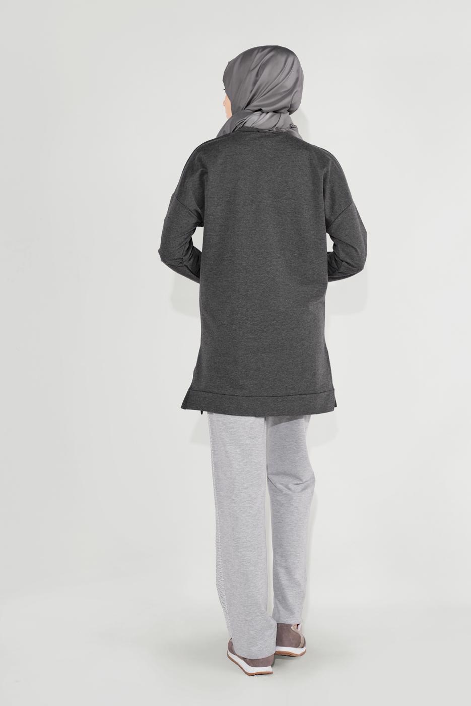 Vêtements hijab GRIS TUNIQUE IMPRIMÉE 1001