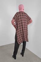 Tesettür giyim PUDRA KARELİ TRİKO TUNİK 1002 